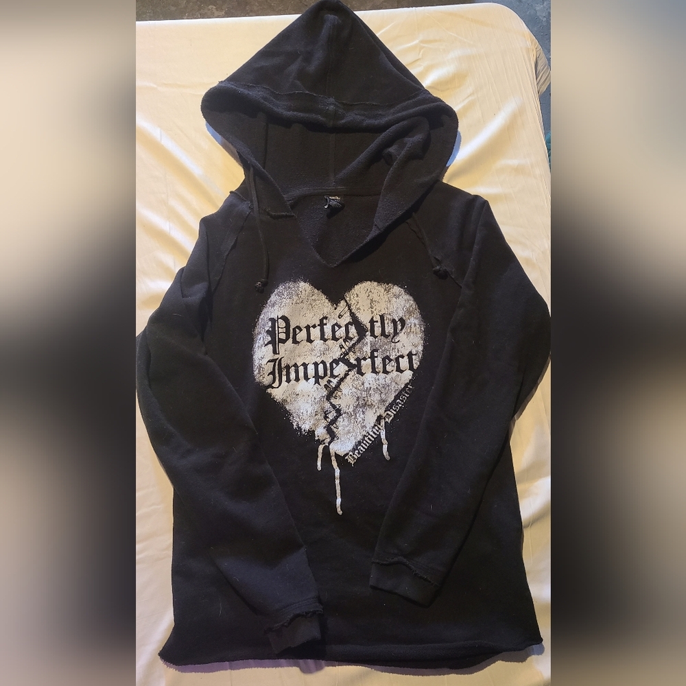 Perfectly Imperfect Black Hoodie